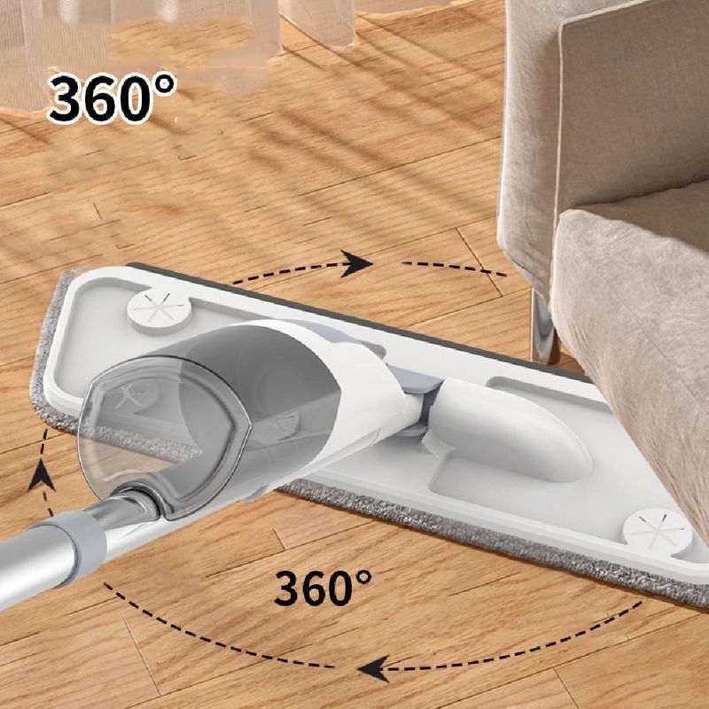 Mop Spray Profissional Dispenser Esfregão Microfibra Inox