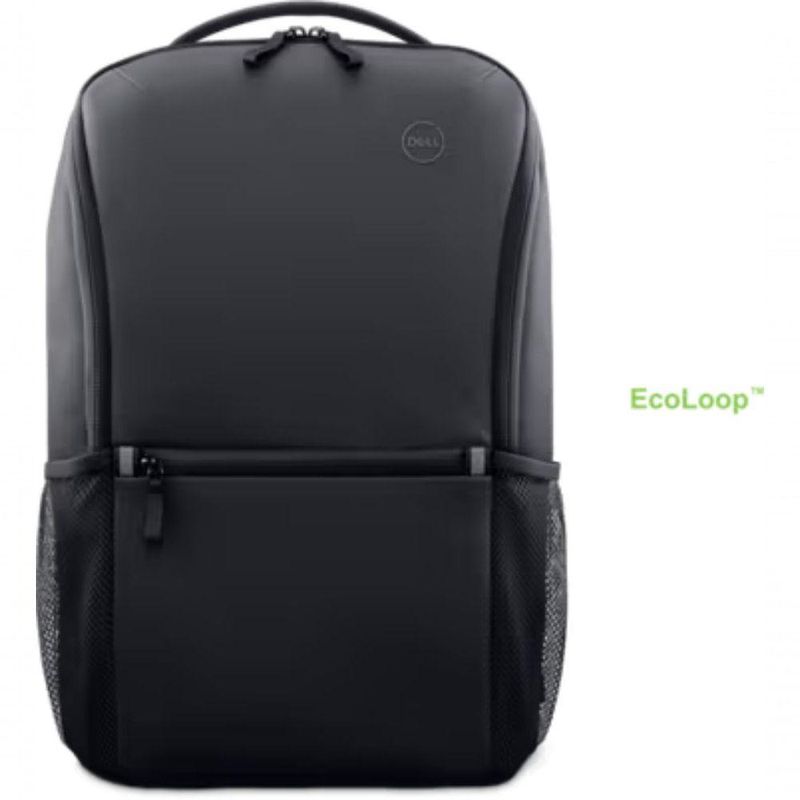 Mochila Dell Ecoloop Essential Preta Impermeável Resistente A Água Com Compartimento Acolchoado Para Notebook Até 15,6 P