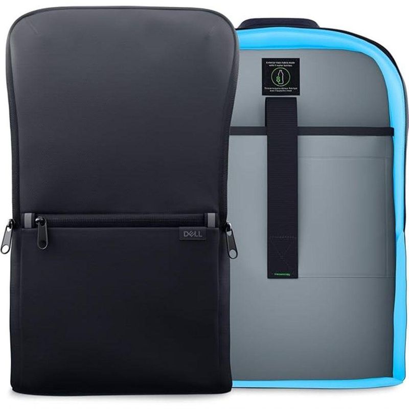 Mochila Dell Ecoloop Essential Preta Impermeável Resistente A Água Com Compartimento Acolchoado Para Notebook Até 15,6 P