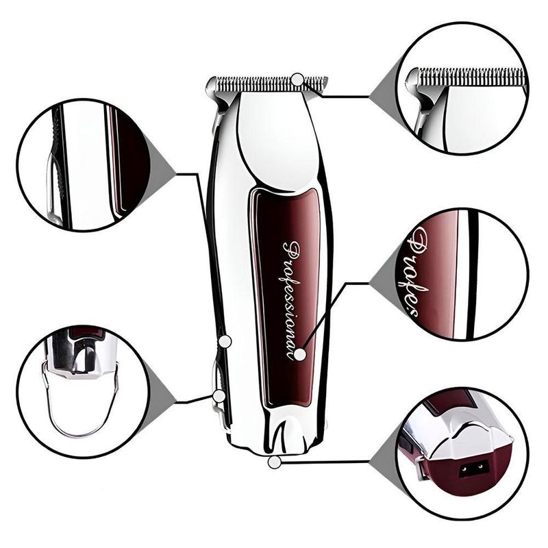 Máquina De Acabamento Profissional Barba Cabelo Sem Fio - Acabamento Profissional Em Casa