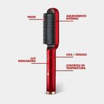 Escova Pente Alisadora Profissional – Cabelo Liso, Rápido E Sem Frizz