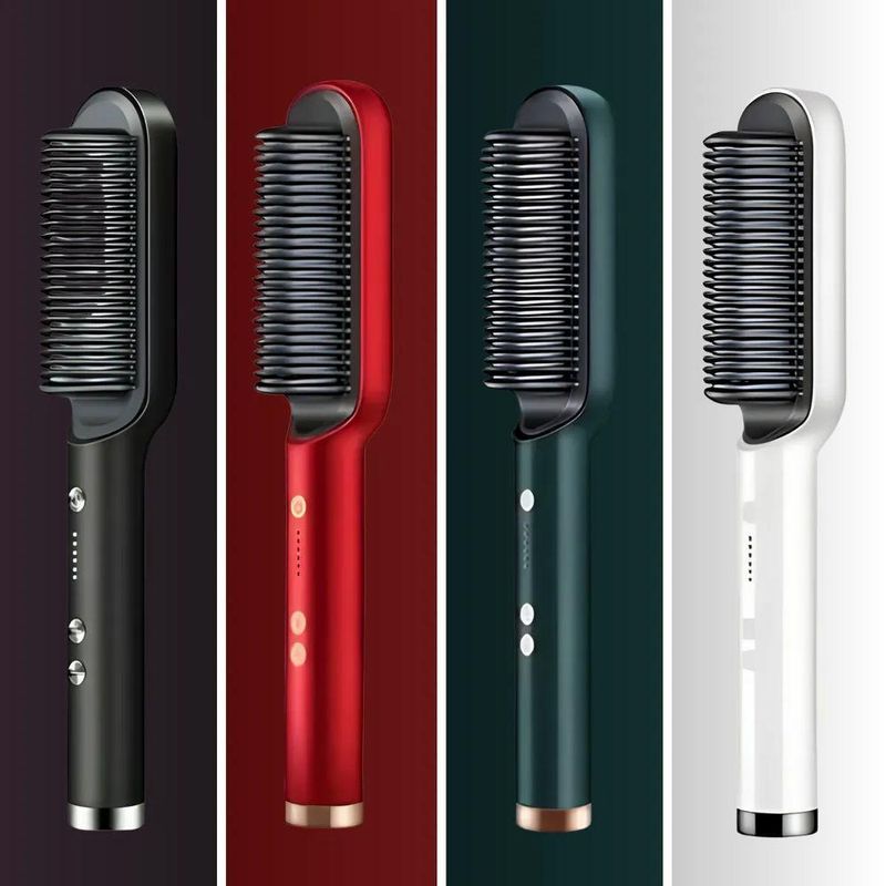 Escova Pente Alisadora Profissional – Cabelo Liso, Rápido E Sem Frizz