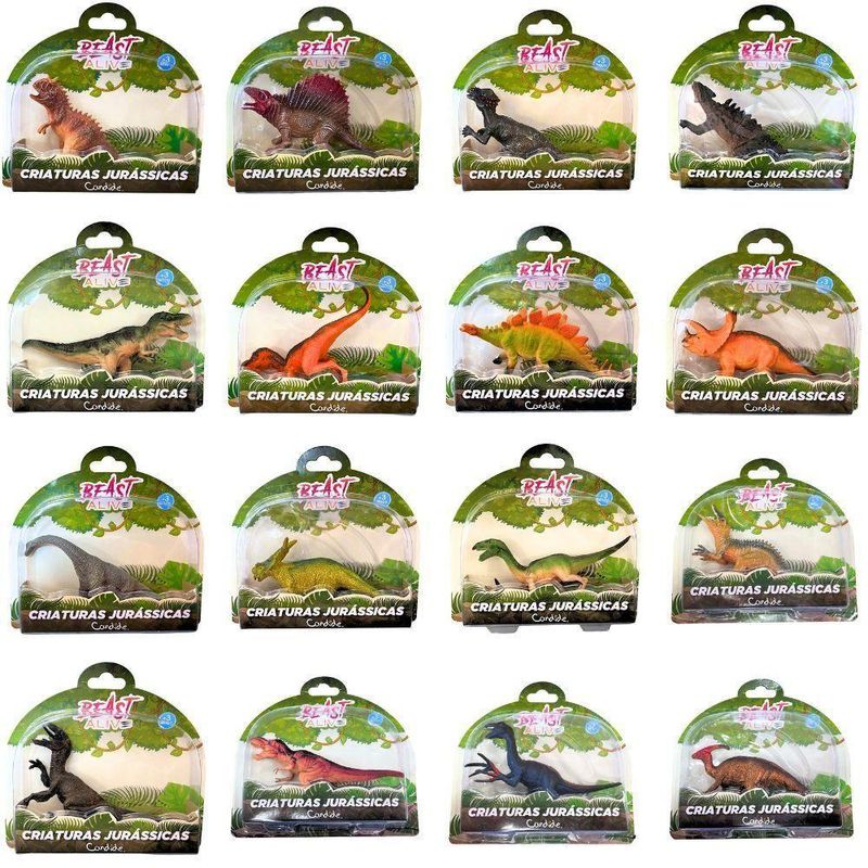 Kit Com 5 Dinossauros Beast Alive Criaturas Jurássicas Sortidos
