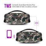 Caixa De Som Boombox Plus Aiwa BBS-01-BG 200w Bt 30h IP66 USB Cinza Boombox Bivolt