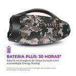Caixa De Som Boombox Plus Aiwa BBS-01-BG 200w Bt 30h IP66 USB Cinza Boombox Bivolt