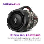 Caixa De Som Boombox Plus Aiwa BBS-01-BG 200w Bt 30h IP66 USB Cinza Boombox Bivolt