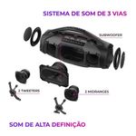 Caixa De Som Boombox Plus Aiwa BBS-01-BG 200w Bt 30h IP66 USB Cinza Boombox Bivolt