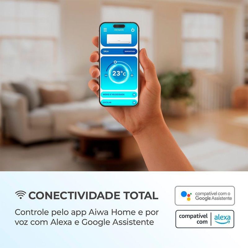 Ar Condicionado Aiwa Split High Wall High Inverter 12000 Btus Frio AWS-AC-12F-EU 220V