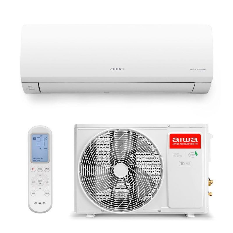 Ar Condicionado Aiwa Split High Wall High Inverter 9000 Btus Quente E Frio AWS-AC-9QF-EU 220V