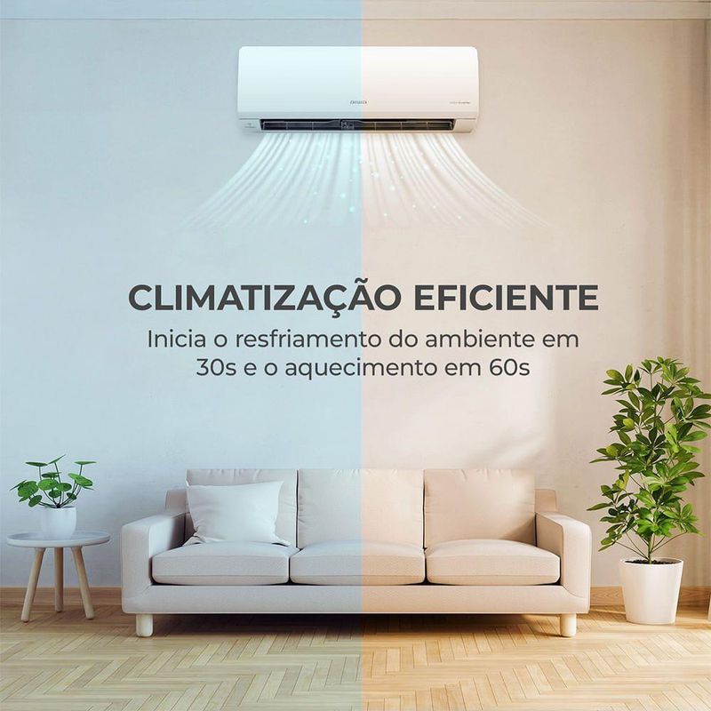 Ar Condicionado Aiwa Split High Wall High Inverter 9000 Btus Quente E Frio AWS-AC-9QF-EU 220V