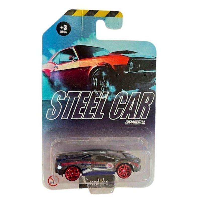 Mini Veículos Die Cast Garagem Sa - Corrida Cinza