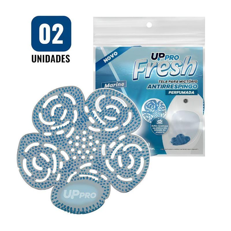 Kit 2 Telas Perfumadas P- Mictório Antirrespingo Marine Azul Uppro Durável