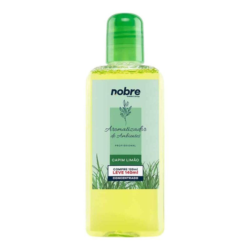 Aromatizante De Ambiente 140ml Nobre - Capim Limão Concentrado, Perfume Duradouro