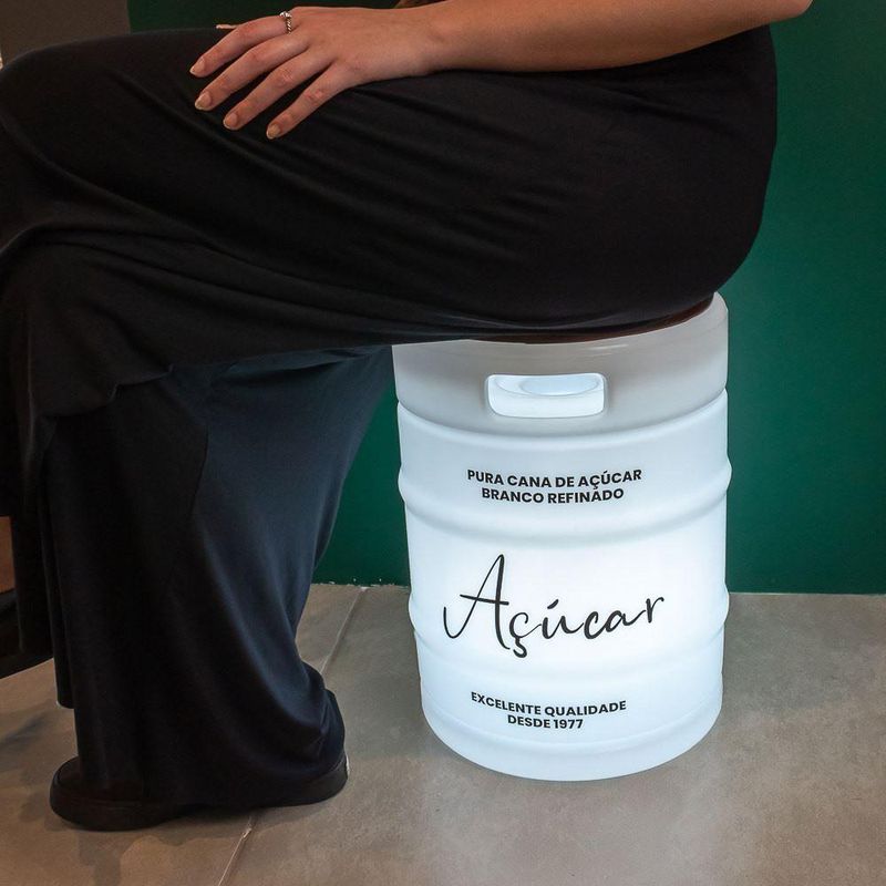 Luminária Banco Barril De Açúcar Coffee Time