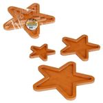 Kit 3 Petisqueiras Em Mdf Estrela Natalina Madeira Decoração Ceia