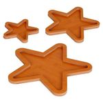 Kit 3 Petisqueiras Em Mdf Estrela Natalina Madeira Decoração Ceia