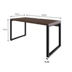 Mesa Diretor 150x70x75cm Yon - Nogueira-estpreta Nogueira-estpreta