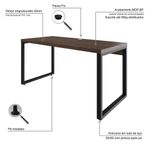 Mesa Diretor 150x70x75cm Yon - Nogueira-estpreta Nogueira-estpreta