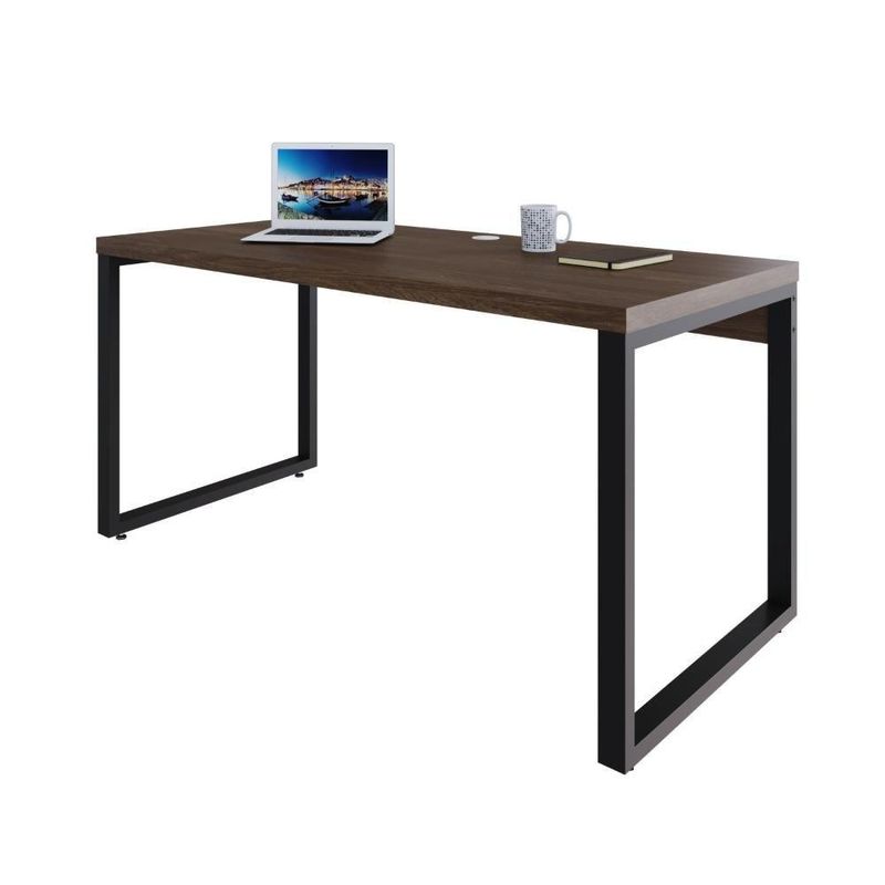 Mesa Diretor 150x70x75cm Yon - Nogueira-estpreta Nogueira-estpreta