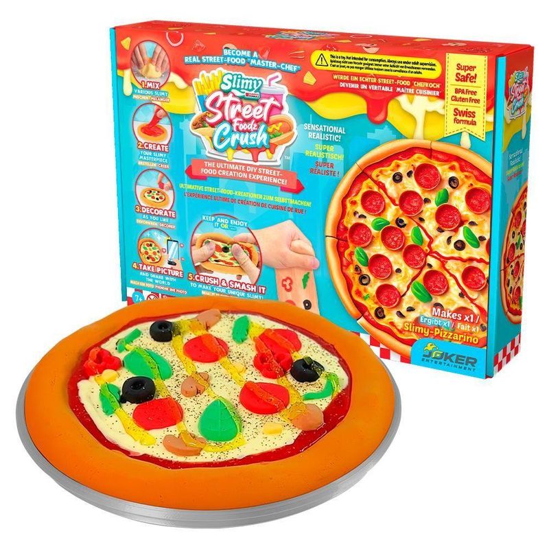Kit De Slime De Pizza Slimy Diy Street Food Crush