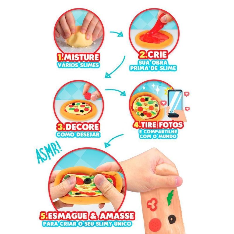 Kit De Slime De Pizza Slimy Diy Street Food Crush