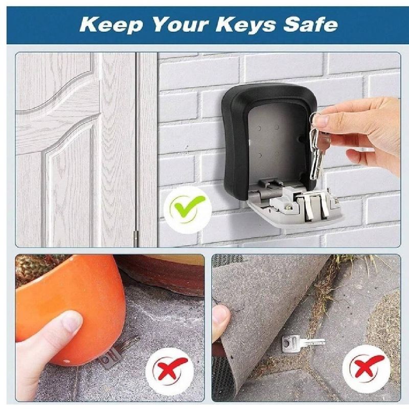 Caixa Segurança Chaves Cofre Segredo Para Parede Residencial