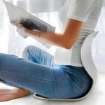 Almofada De Apoio Lombar Cadeira Correção De Coluna - Assento Ergonômico Confortável Com Apoio Lombar G - Azul