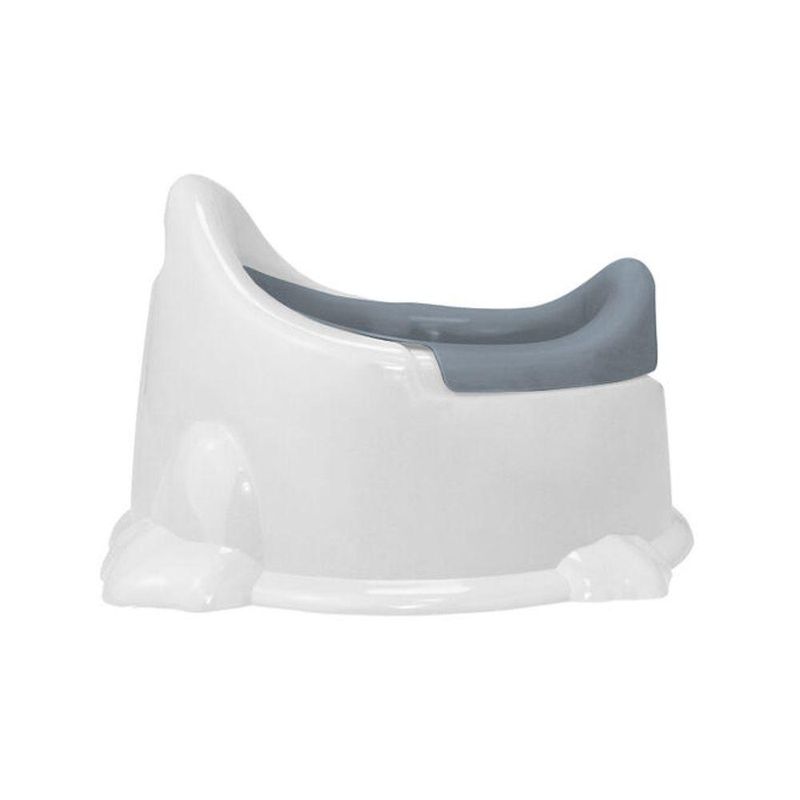 Troninho Infantil Potty Clingo Branco E Rosa Antirrespingo