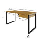 Mesa Diretor C-01 Gav 150x70x75cm Yon - Acácia -estpreta Acácia -estpreta