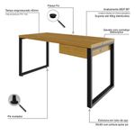 Mesa Diretor C-01 Gav 150x70x75cm Yon - Acácia -estpreta Acácia -estpreta