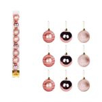 Kit 9 Bolinhas Para árvore De Natal 5cm Enfeite Rose
