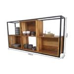 Prateleira Industrial Com Nicho Teca Grande