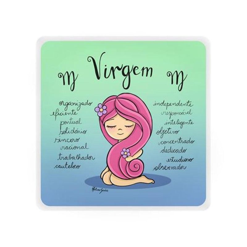 Mini Luminária Box Signos Virgem Usb
