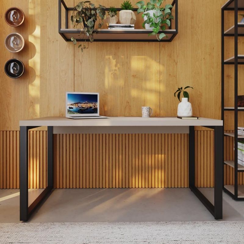 Mesa Diretor 150x70x75cm Yon - Off White-estpreta Off White-estpreta