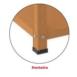 Estante De Estrutura Metálica Com 5 Prateleiras 175cm(a)92acm(l)30cm(p) Com Reforço Laranja Picasso