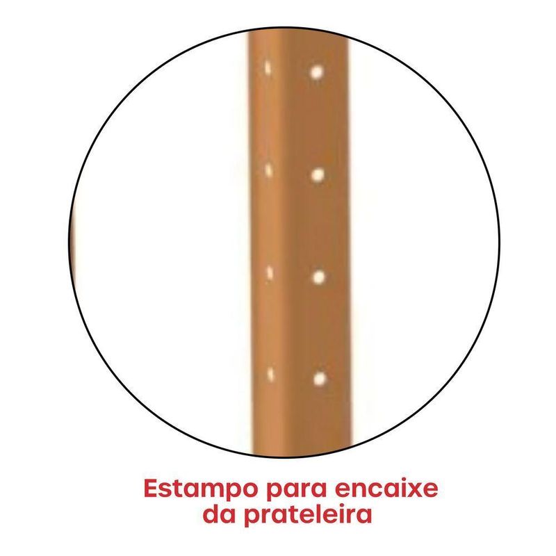 Estante De Estrutura Metálica Com 5 Prateleiras 175cm(a)92acm(l)30cm(p) Com Reforço Laranja Picasso