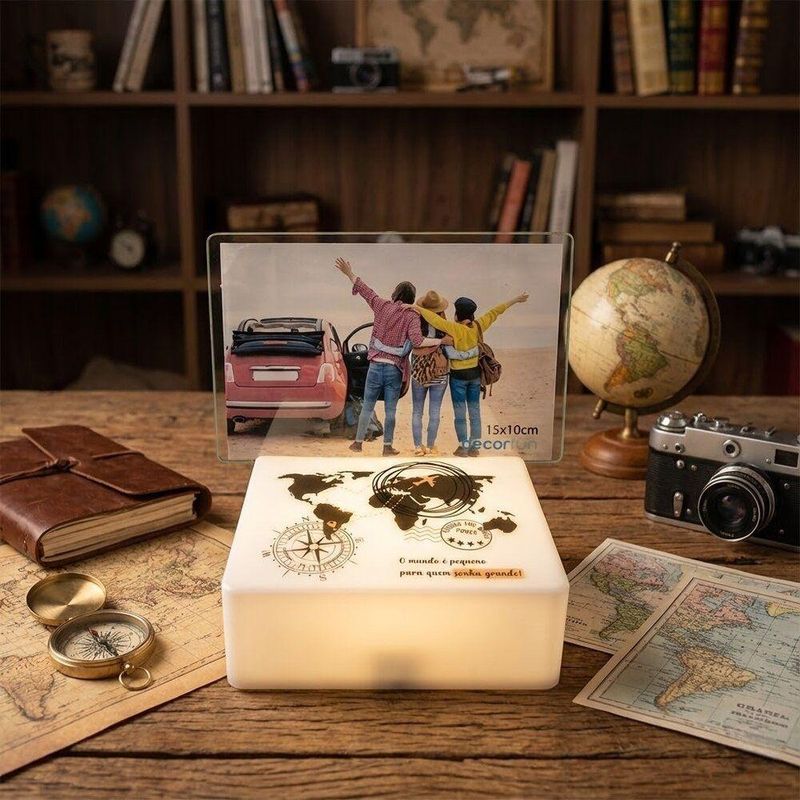 Luminária Mini Box Retrato - Viagem