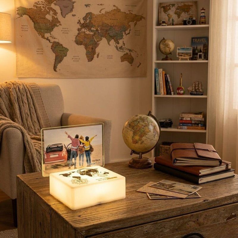 Luminária Mini Box Retrato - Viagem