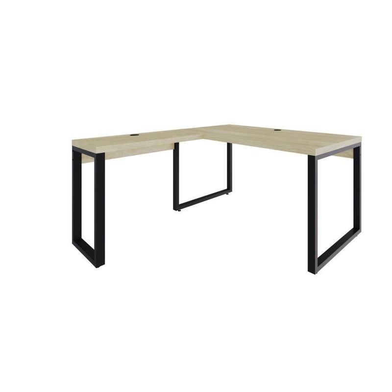 Mesa Em L Diretor 150x160x75cm Yon - Ciliegio-estpreta Ciliegio-estpreta