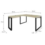 Mesa Em L Diretor 150x160x75cm Yon - Ciliegio-estpreta Ciliegio-estpreta