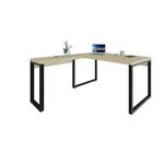 Mesa Em L Diretor 150x160x75cm Yon - Ciliegio-estpreta Ciliegio-estpreta