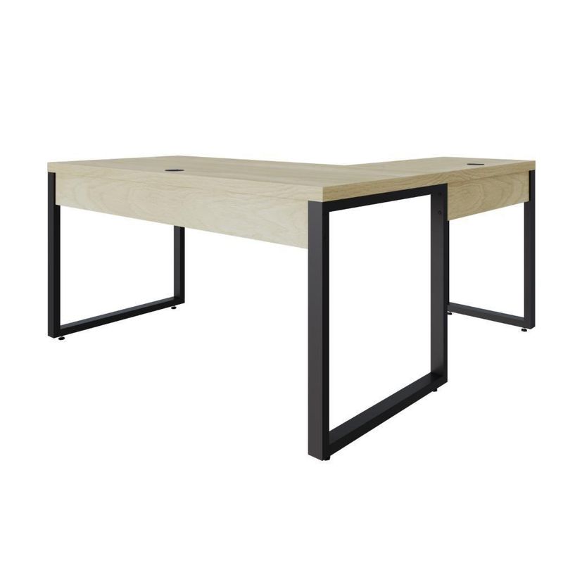 Mesa Em L Diretor 150x160x75cm Yon - Ciliegio-estpreta Ciliegio-estpreta