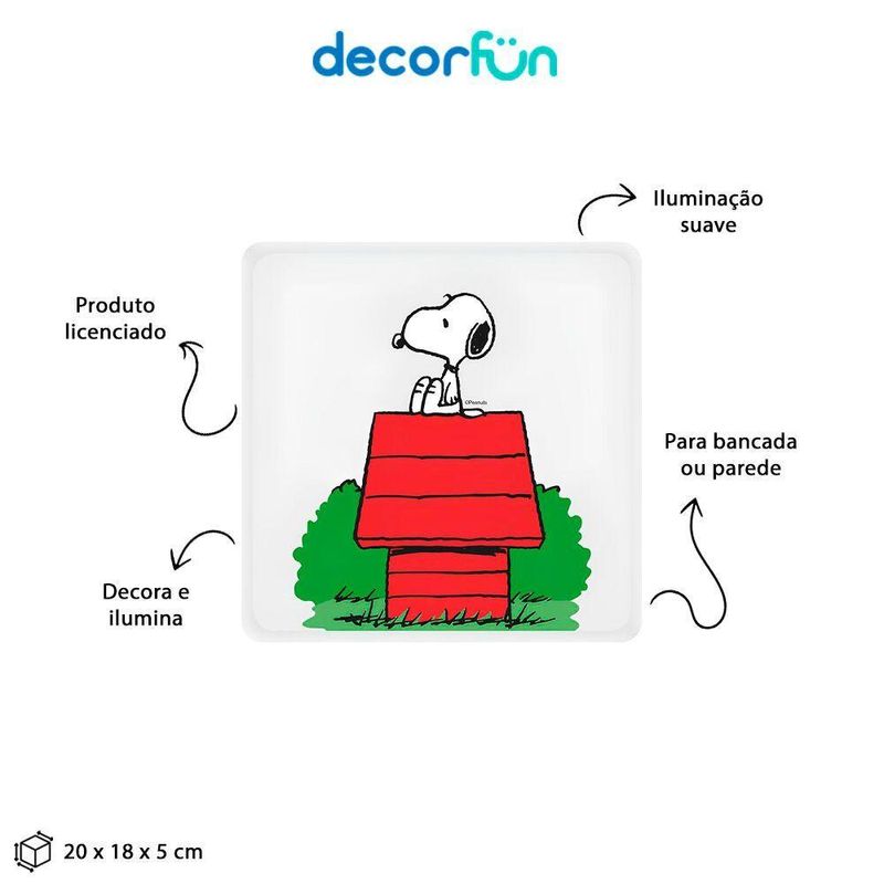 Luminária Box Slim Snoopy - Casinha