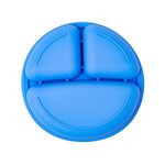 Prato Silicone Com Divisória Colors Azul - Clingo