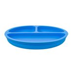 Prato Silicone Com Divisória Colors Azul - Clingo