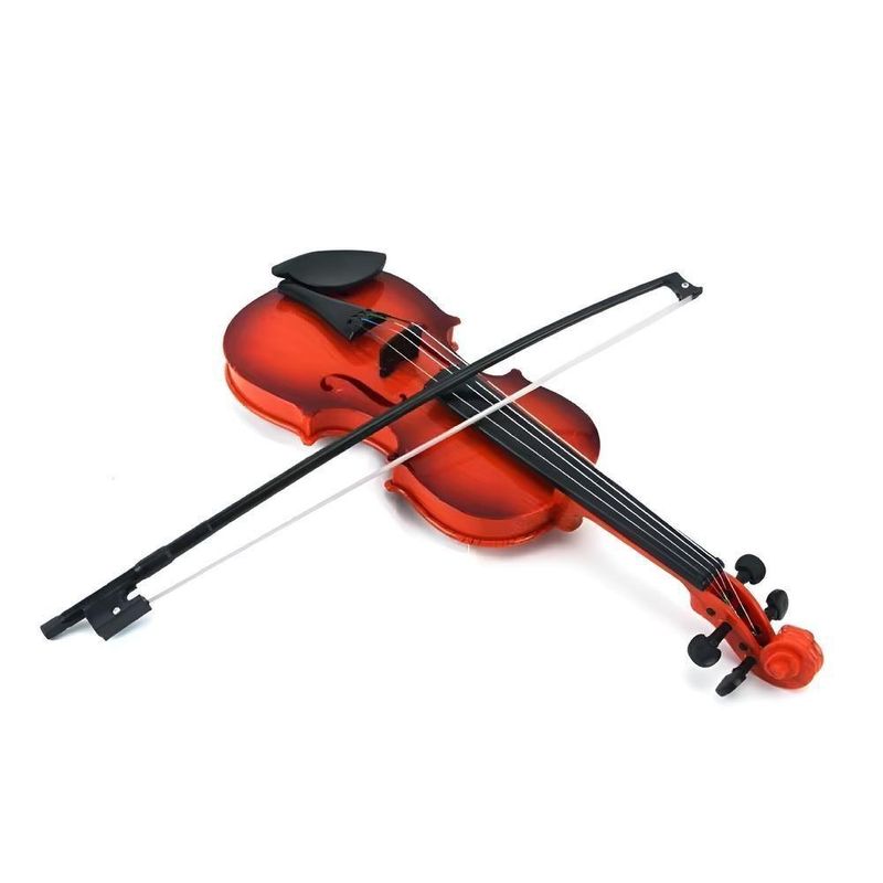 Mini Violino Infantil Acustico Com 4 Cordas E Arco Brinquedo