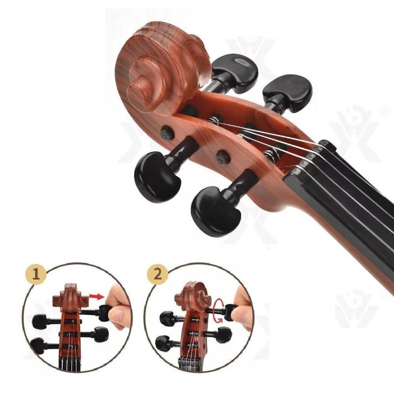 Mini Violino Infantil Acustico Com 4 Cordas E Arco Brinquedo