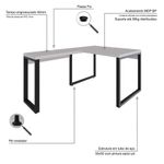 Mesa Em L Operacional 120x160x75cm Yon - Off White-estpreta Off White-estpreta