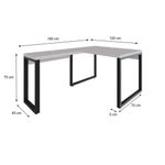 Mesa Em L Operacional 120x160x75cm Yon - Off White-estpreta Off White-estpreta