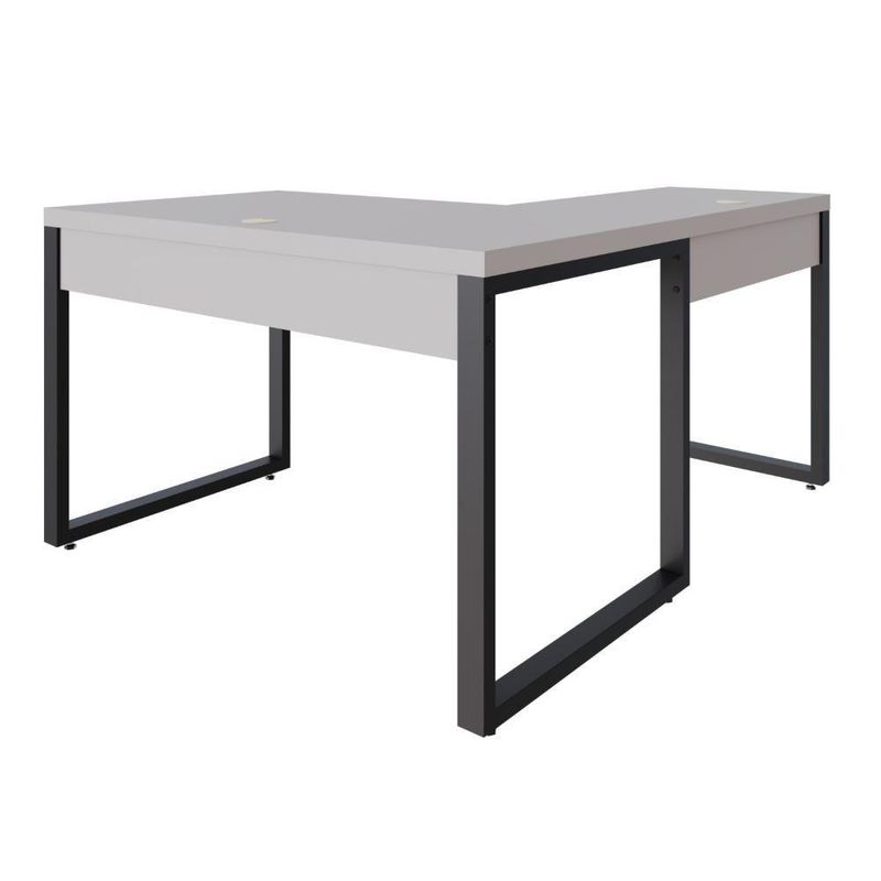 Mesa Em L Operacional 120x160x75cm Yon - Off White-estpreta Off White-estpreta